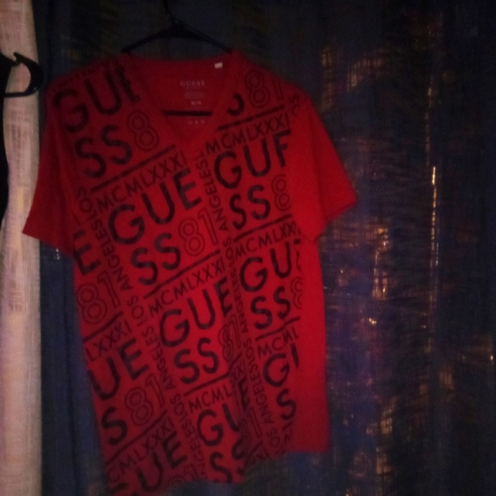 Red and black Guess shirt